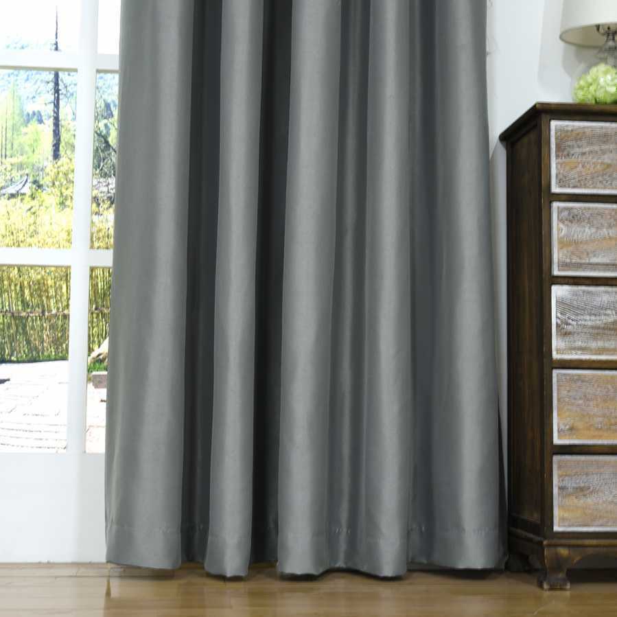 Nolight Smoke - 100% Blockout Lined Curtains