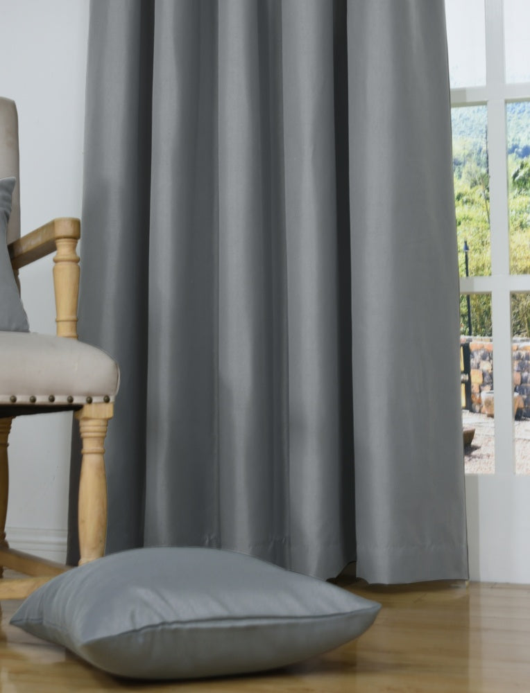 Nolight Smoke - 100% Blockout Lined Curtains