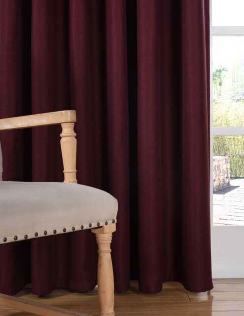 Franklin Burgundy - Thermal Selflined Curtains