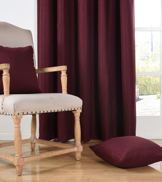 Franklin Burgundy - Thermal Selflined Curtains