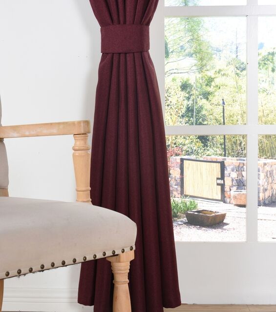 Franklin Burgundy - Thermal Selflined Curtains