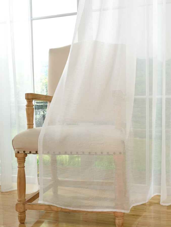 Gloria White - Readymade Sheer Curtains