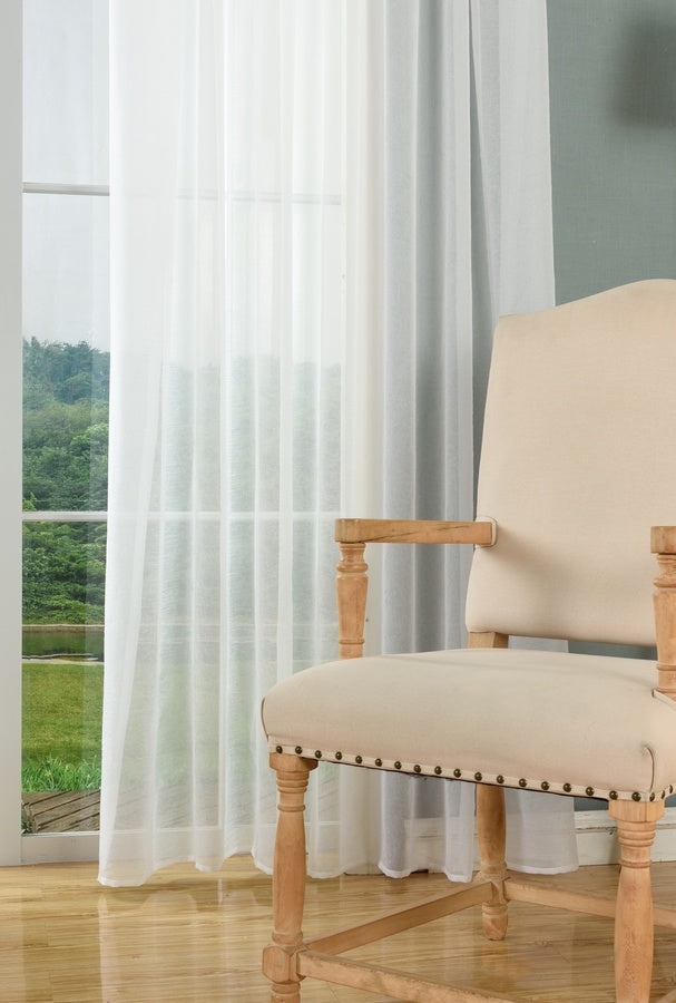 Gloria White - Readymade Sheer Curtains