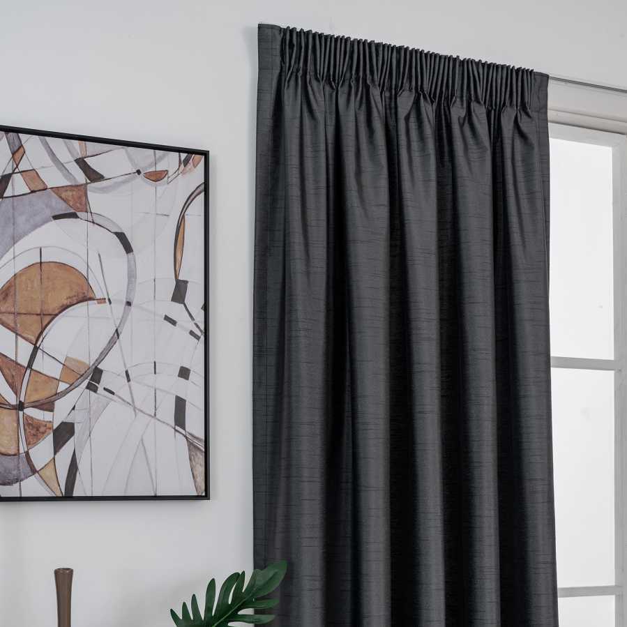 Peace Charcoal - Thermal Backed Curtains