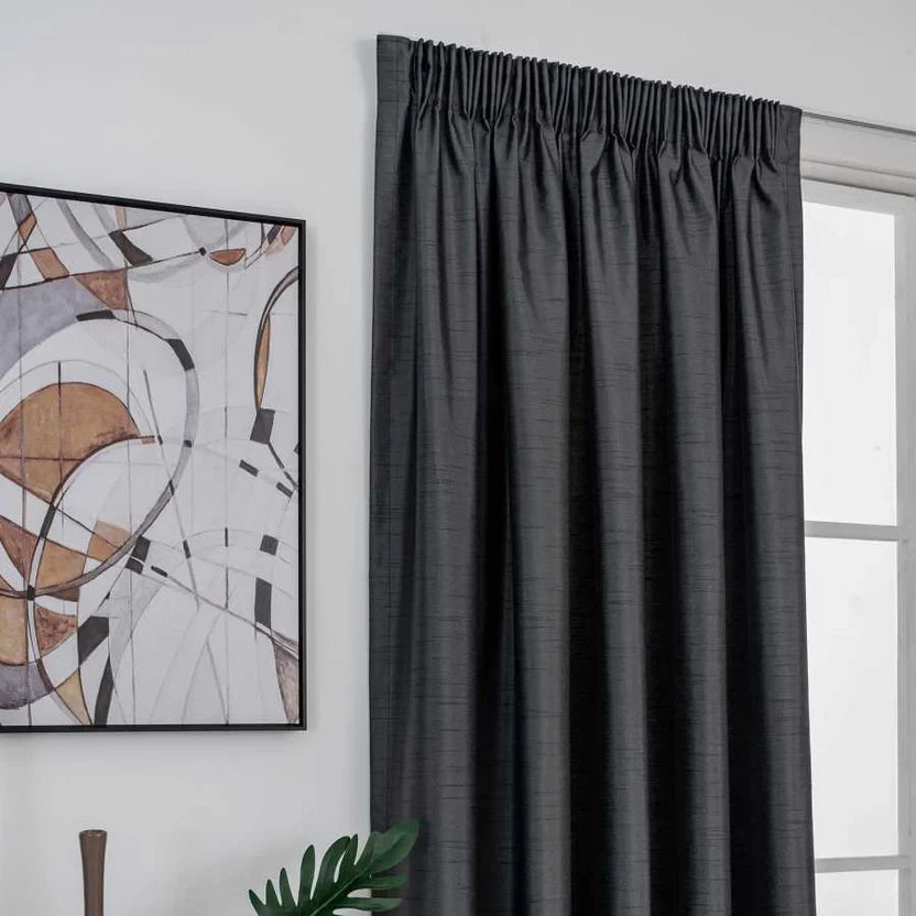 Peace Charcoal - Thermal Backed Curtains