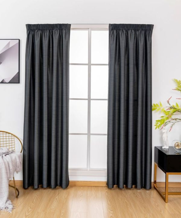 Peace Charcoal - Thermal Backed Curtains